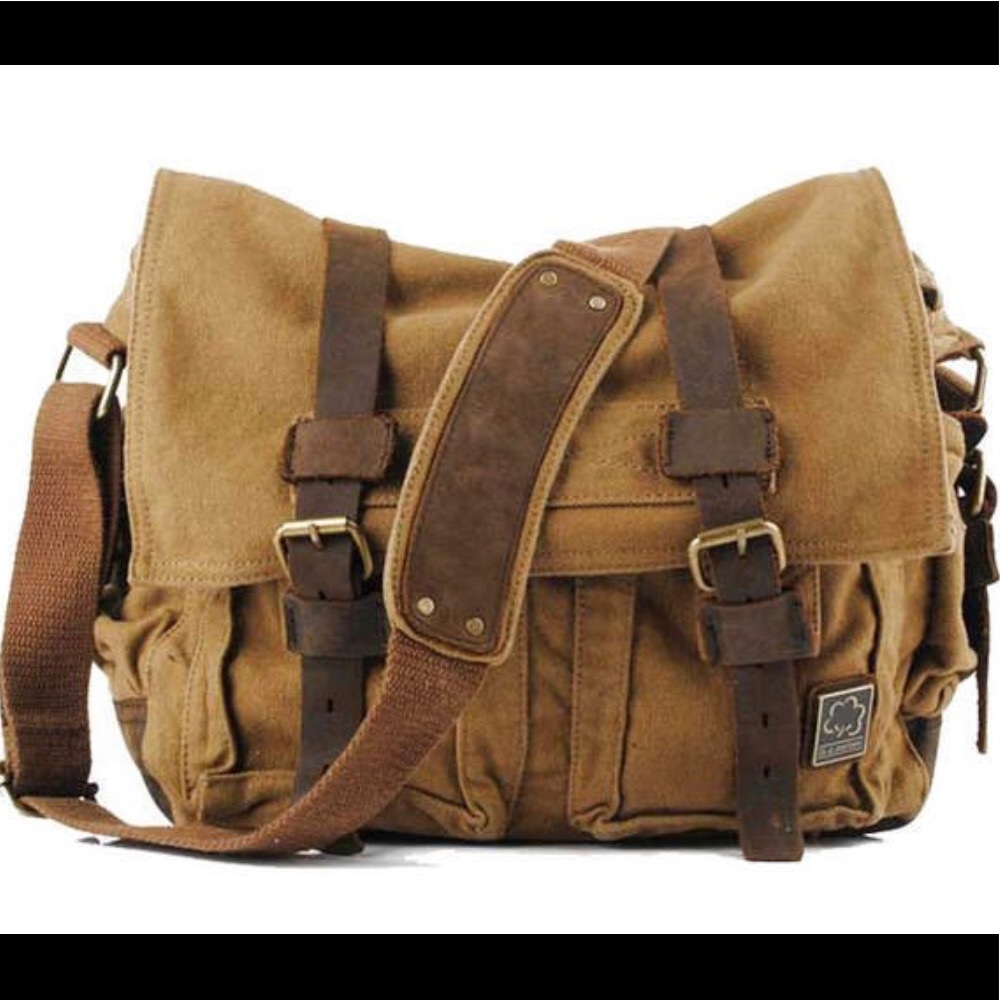 NWT S.C.COTTON Men/Women Canvas Messenger Bag